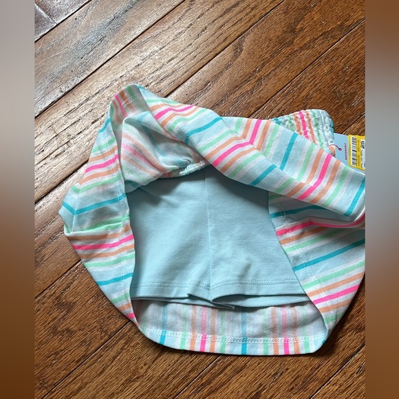 NWT Cat & Jack Purple Ruffle Sleeve Top with Striped Skirt, Size 18 M - Picture 10 of 10